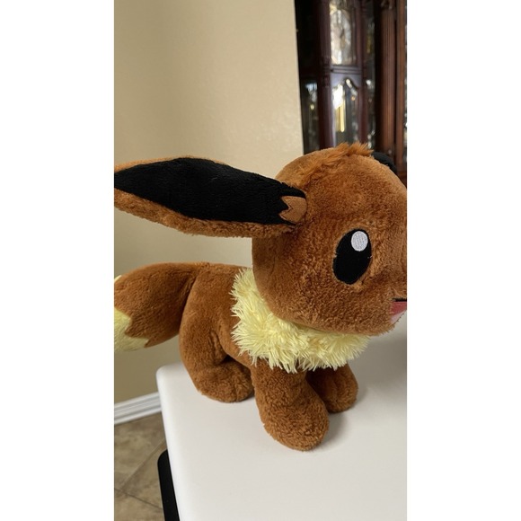 Build A Bear Plush Pokemon Eevee Brown Yellow Stuffed Animal - Picture 2 of 10
